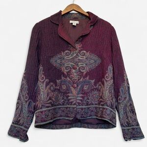 Women's Paisley Button-Up Top